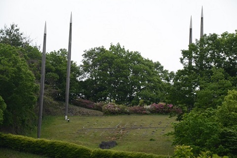 日本へそ公園内にある「へそ」の部分