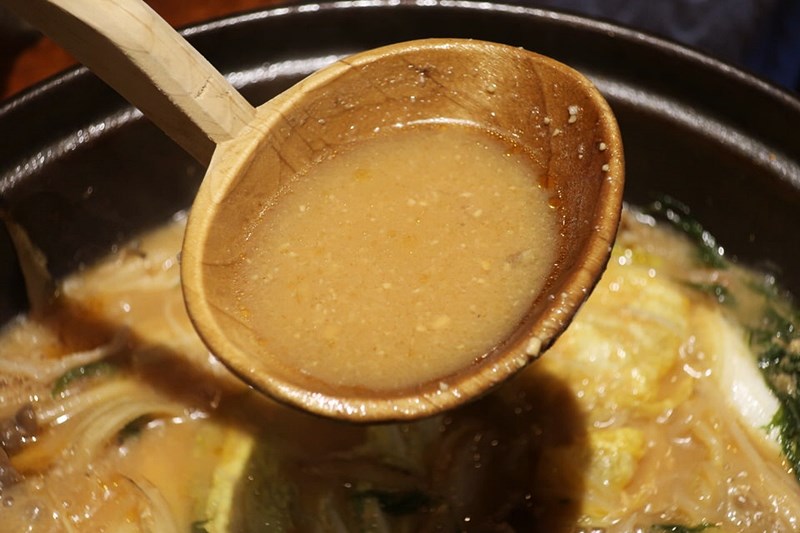 如月庵ぼたん鍋のスープの写真